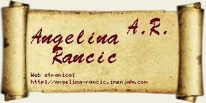Angelina Rančić vizit kartica